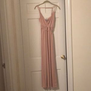 Blush pink maxi dress